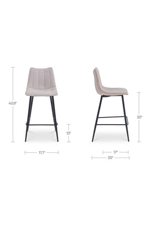 Vertical Stitched Bar Stools (2) | Novi Living Alibi | Oroa.com