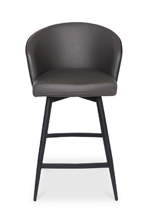   Modern European furniture - Gray Curved Swivel Counter Stool - www.oroa.com | Oroa.com