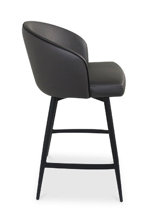   Modern European furniture - Gray Curved Swivel Counter Stool - www.oroa.com | Oroa.com