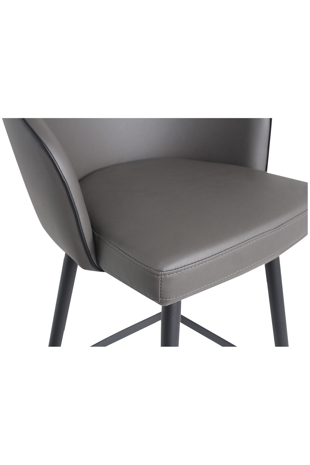   Modern European furniture - Gray Curved Swivel Counter Stool - www.oroa.com | Oroa.com