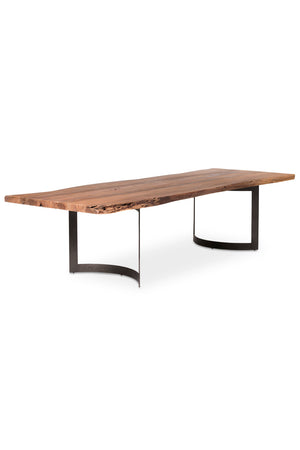 Solid Acacia Wood Dining Table | Novi Living Bent | Oroa.com