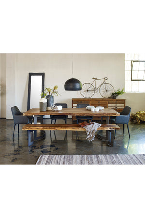 Solid Acacia Wood Dining Table | Novi Living Bent | Oroa.com