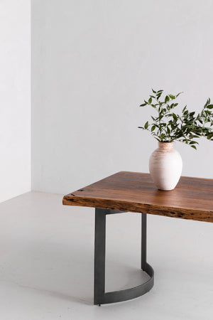 Solid Acacia Wood Dining Table | Novi Living Bent | Oroa.com