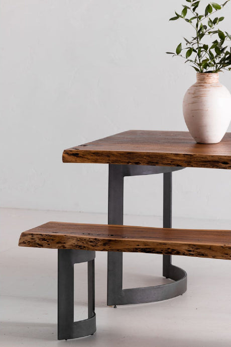 Modern European furniture - Brown Acacia Bench - www.oroa.com