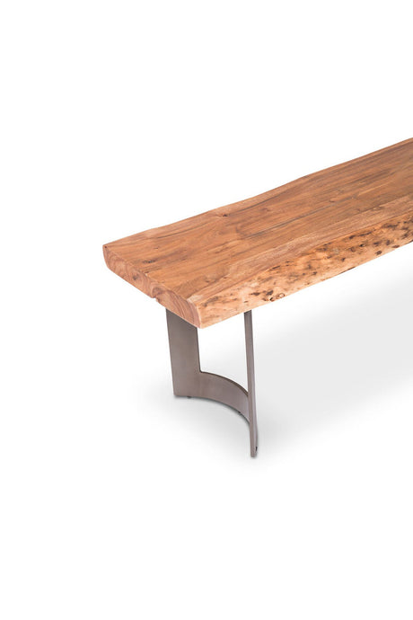 Modern European furniture - Brown Acacia Bench - www.oroa.com