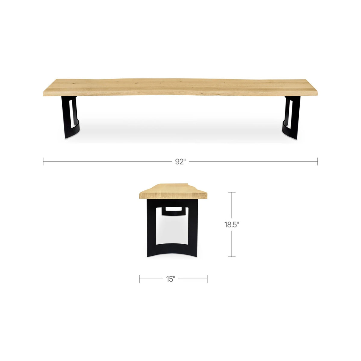 Natural Oak Bench | Novi Living Bent