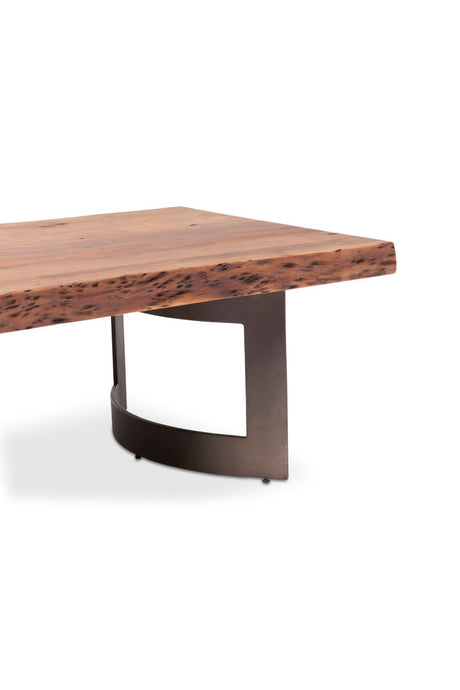 Modern European furniture - Brown Acacia Coffee Table - www.oroa.com