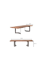 Modern European furniture - Solid Acacia Wood Dining Table - www.oroa.com
