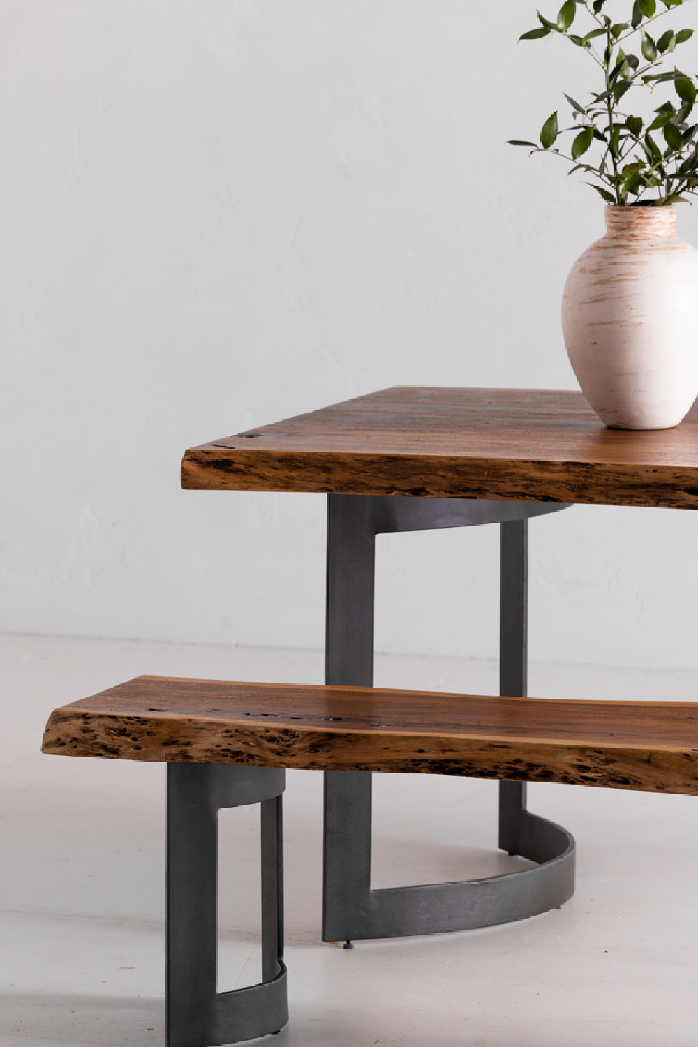 Rustic Natural Acacia Bench | Novi Living Bent | Oroa.com