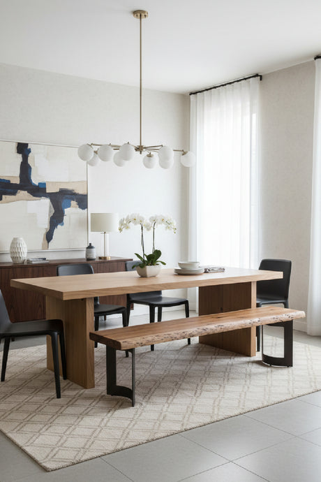 Rustic Natural Acacia Bench | Novi Living Bent | Oroa.com