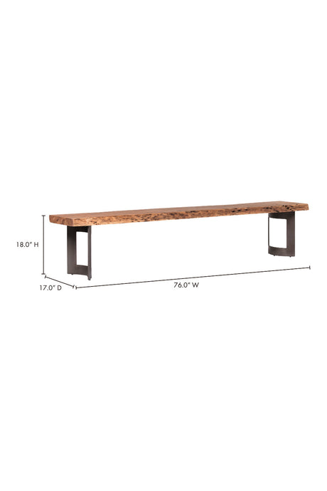 Modern European furniture - Rustic Natural Acacia Bench - www.oroa.com