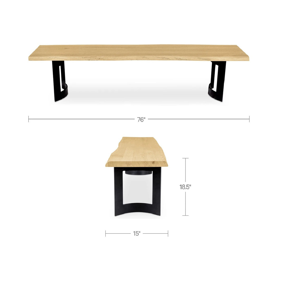 Natural Oak Bench | Novi Living Bent