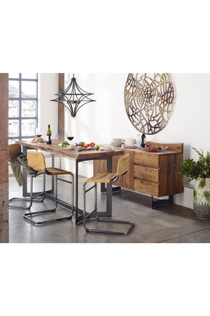 Acacia Wood Top Counter Table | Novi Living Bent