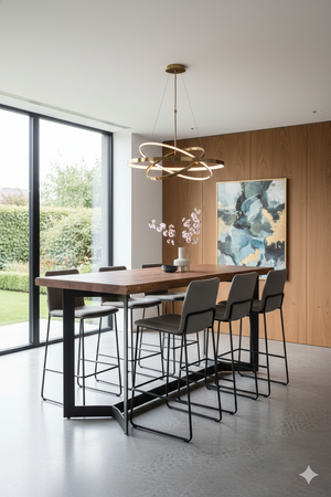 Acacia Wood Top Counter Table | Novi Living Bent