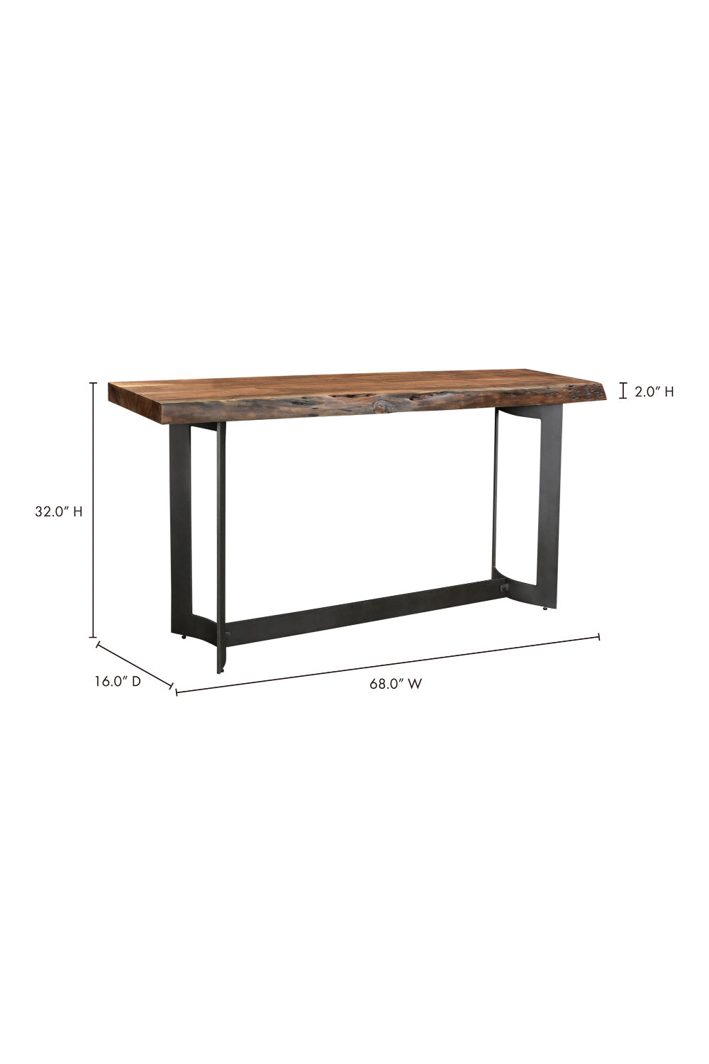 Modern European furniture - Brown Acacia Rustic Console Table - www.oroa.com