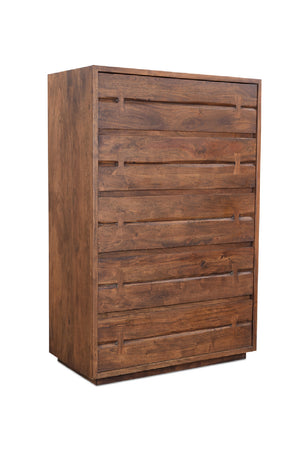 Modern European furniture - Solid Acacia 5-Drawer Chest - www.oroa.com