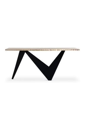 Modern European furniture - Sculptural Iron Base Console Table - www.oroa.com