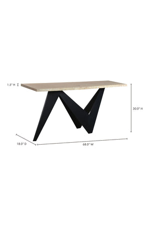   Modern European furniture - Sculptural Iron Base Console Table - www.oroa.com | Oroa.com