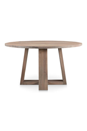 Whitewashed Acacia Round Dining Table | Novi Living Tanya