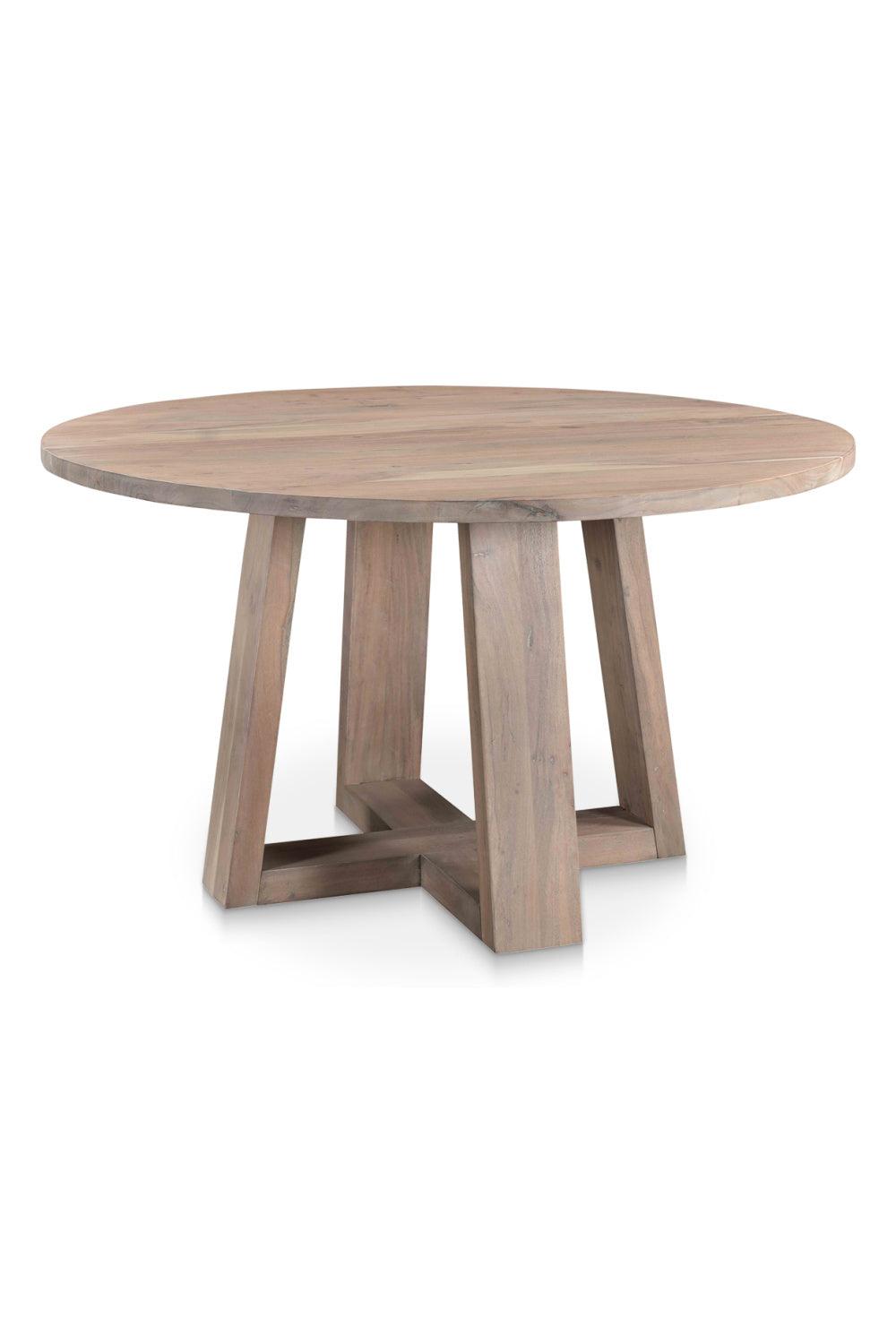 Whitewashed Acacia Round Dining Table | Novi Living Tanya