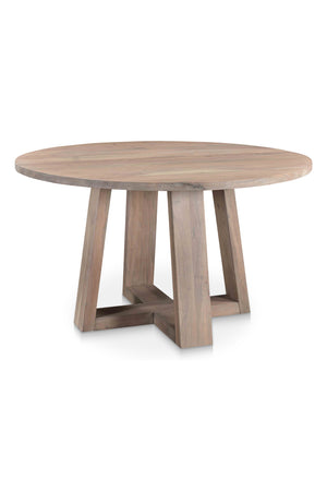 Whitewashed Acacia Round Dining Table | Novi Living Tanya