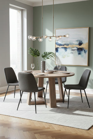 Whitewashed Acacia Round Dining Table | Novi Living Tanya