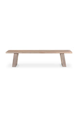 Modern European furniture - Whitewashed Acacia Wood Bench - www.oroa.com