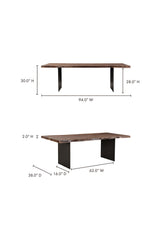 Modern European furniture - Solid Acacia Rustic Dining Table - www.oroa.com