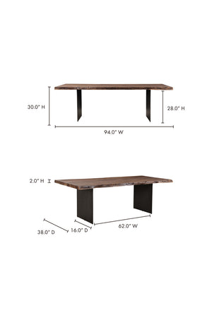 Solid Acacia Rustic Dining Table | Novi Living Howell