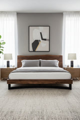 Modern European furniture - Rustic Natural Acacia Bed - www.oroa.com