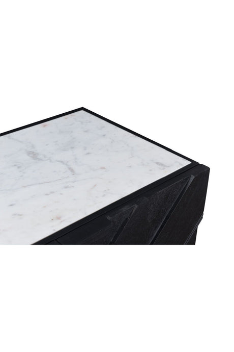 Modern European furniture - Carved Black Mango Wood Sideboard - www.oroa.com