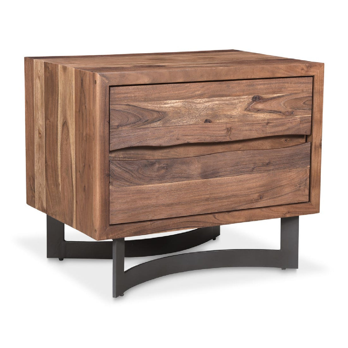 Modern European furniture - Acacia 2-Drawer Rustic Nightstand - www.oroa.com