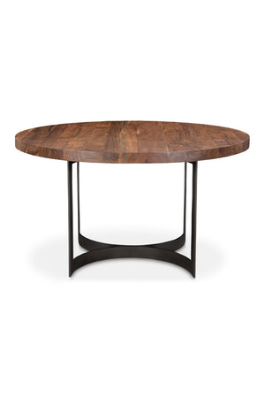 Brown Acacia Round Dining Table | Novi Living Bent