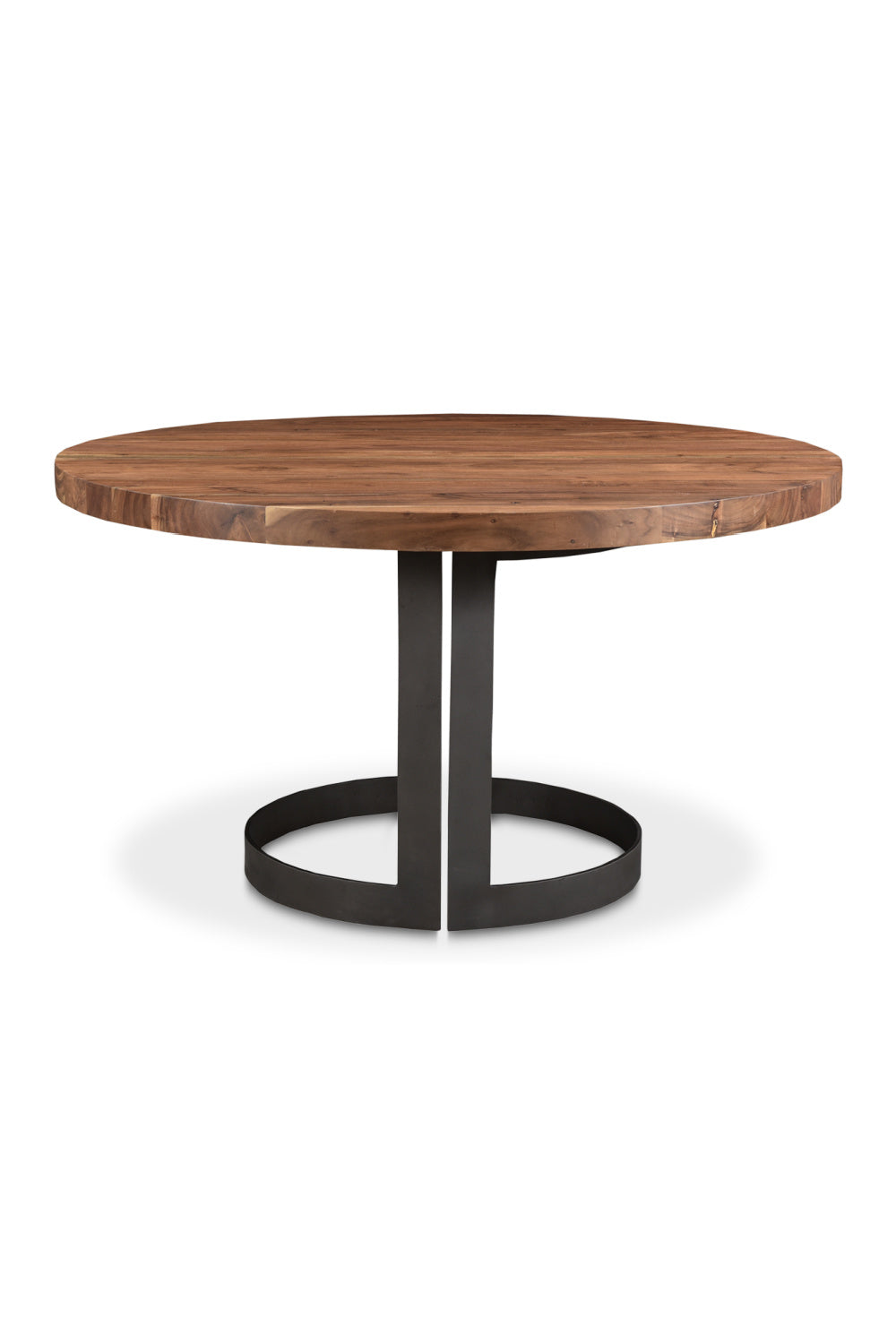 Brown Acacia Round Dining Table | Novi Living Bent