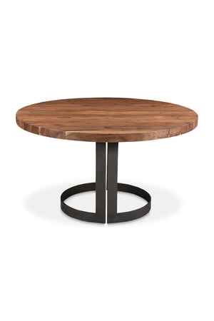 Brown Acacia Round Dining Table | Novi Living Bent