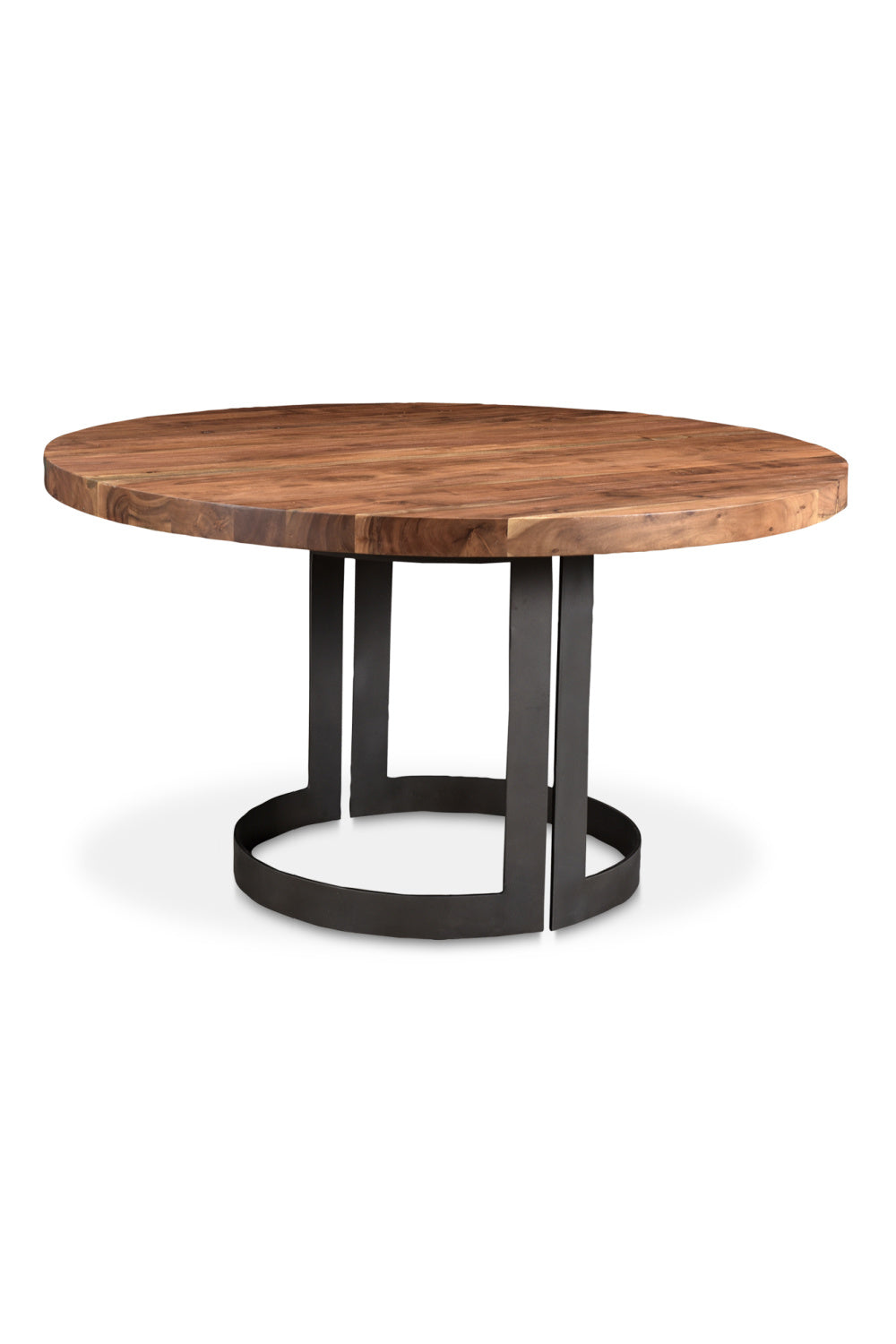 Brown Acacia Round Dining Table | Novi Living Bent