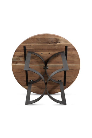 Brown Acacia Round Dining Table | Novi Living Bent