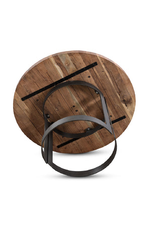 Brown Acacia Round Dining Table | Novi Living Bent