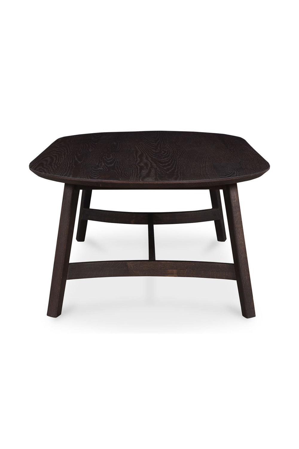 Modern European furniture - Brown Oak Oval Coffee Table - www.oroa.com