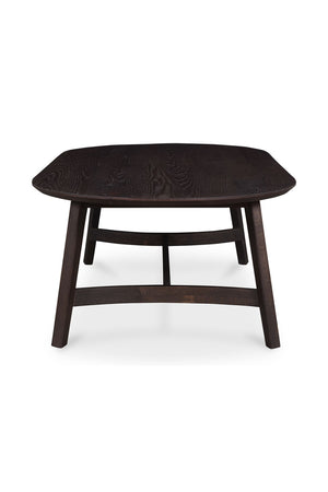 Modern European furniture - Brown Oak Oval Coffee Table - www.oroa.com