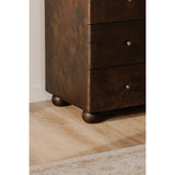 Modern or European furniture - Brown Burl 3-Drawer Nightstand - www.oroa.com