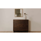 Modern or European furniture - Brown Burl 3-Drawer Nightstand - www.oroa.com