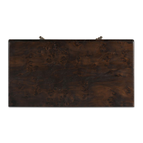 Modern or European furniture - Brown Burl 3-Drawer Nightstand - www.oroa.com