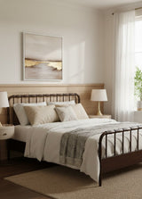 Modern European furniture - Acacia Wood Bed - www.oroa.com
