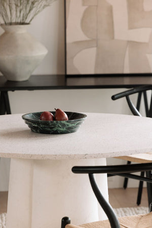 White Terrazzo Indoor/Outdoor Dining Table | Novi Living Mono