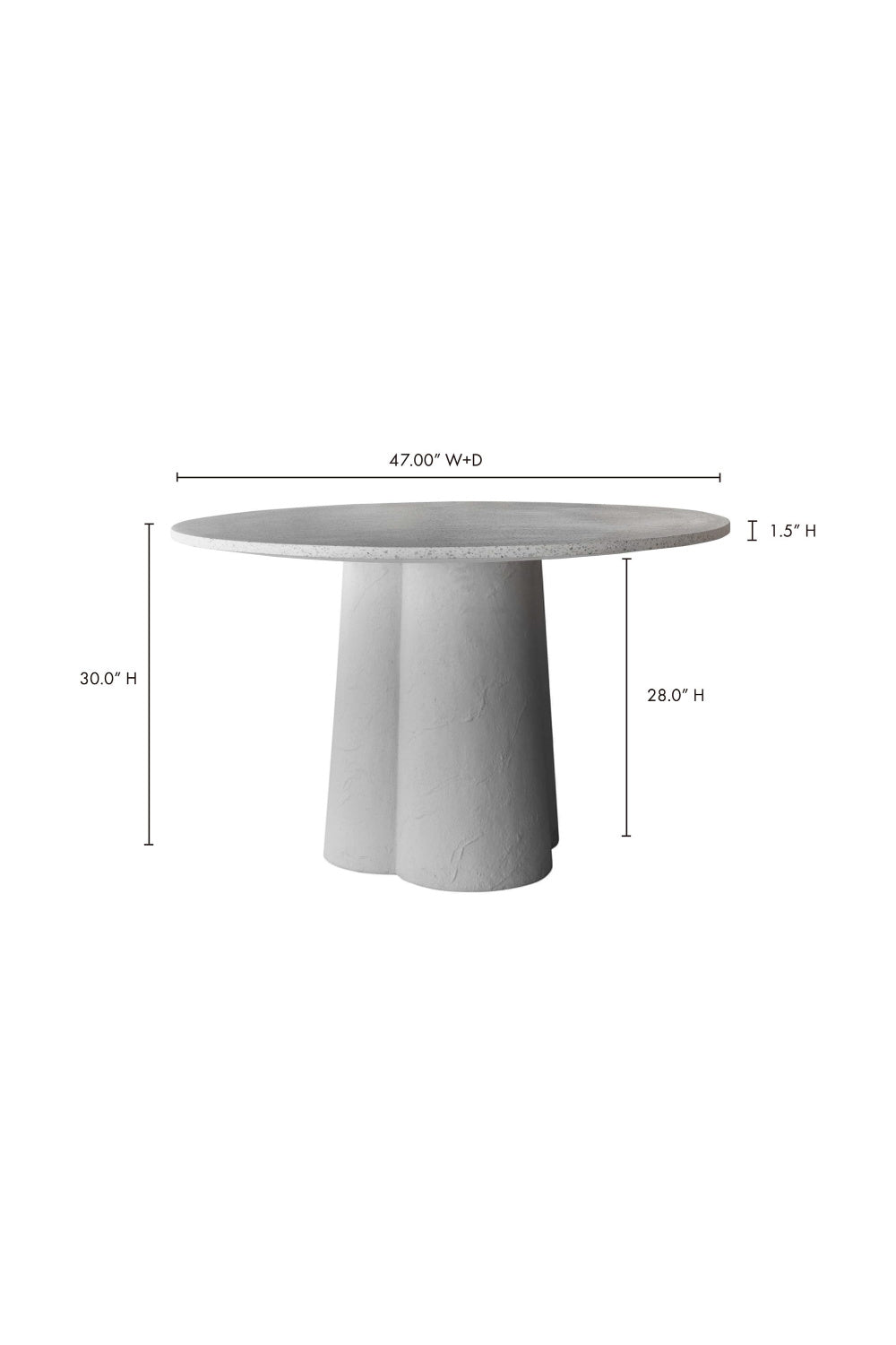 White Terrazzo Indoor/Outdoor Dining Table | Novi Living Mono