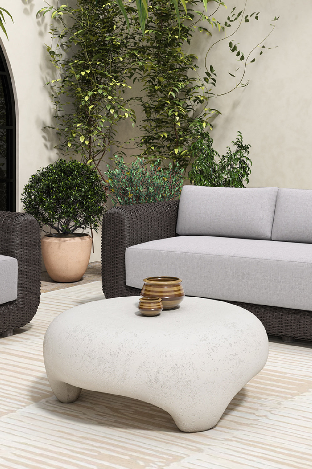 Modern Concrete Outdoor Coffee Table | Novi Living Ines | Oroa.com