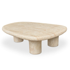 Modern European furniture - Travertine Look Indoor/Outdoor Coffee Table - www.oroa.com