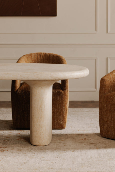 Modern European furniture - Beige Concrete Outdoor Dining Table - www.oroa.com