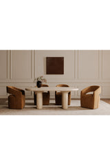Modern European furniture - Beige Concrete Outdoor Dining Table - www.oroa.com